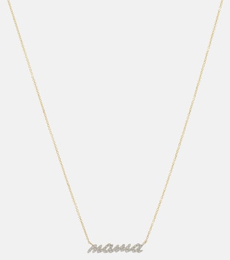 Halskette Hey Mama aus 10kt Gelbgold mit Diamanten | Stone and Strand