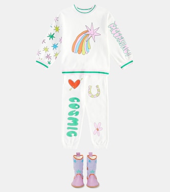 Pantaloni sportivi in cotone con stampa | Stella McCartney Kids