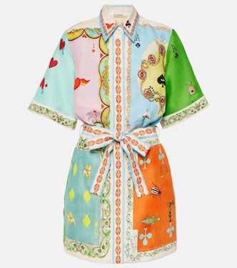 Rummy printed linen-blend shirt dress | Alémais