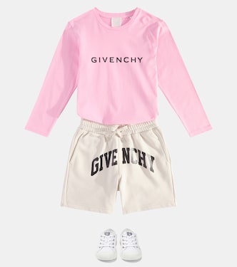 Top in jersey di cotone con logo | Givenchy Kids