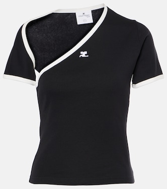 T-shirt asimmetrica in cotone | Courrèges