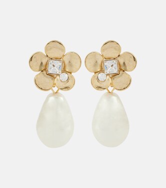 Orecchini pendenti con perle bijoux | Oscar de la Renta