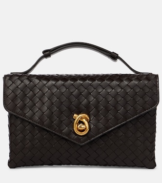 Knot Lock Intrecciato leather crossbody bag | Bottega Veneta