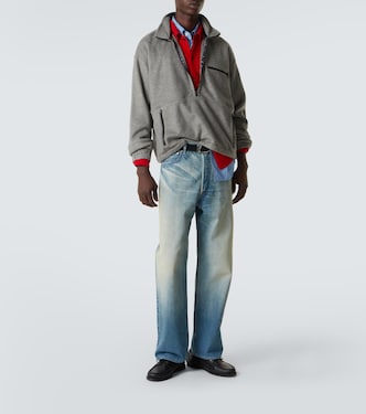 Jeans anchos con efecto desgastado | Auralee