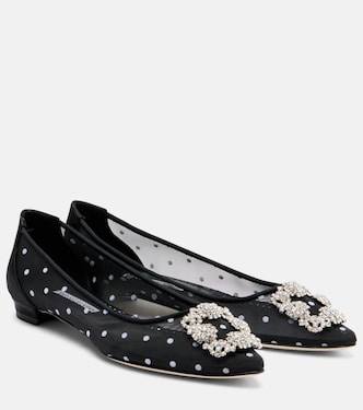 Verzierte Ballerinas Hangisi aus Mesh | Manolo Blahnik