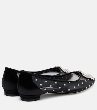 Verzierte Ballerinas Hangisi aus Mesh | Manolo Blahnik