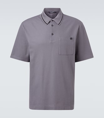 Besticktes Polohemd DG aus Baumwolle | Dolce&Gabbana