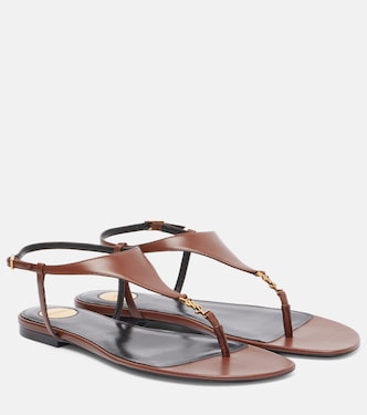 Cassandra leather thong sandals | Saint Laurent