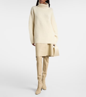 Alpaca and wool-blend bouclé turtleneck sweater | Toteme