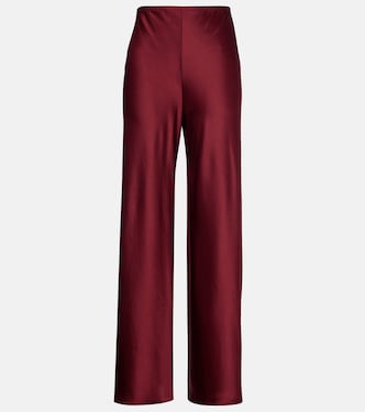 Gerade High-Rise-Hose Barb aus Satin | Leset
