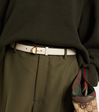 Horsebit leather belt | Gucci