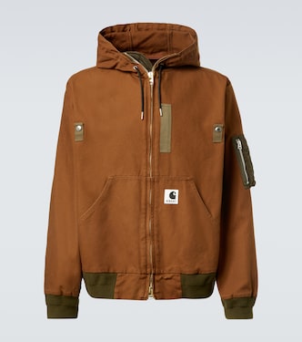 x Carhatt جاكيت بافر من القطن بغطاء للرأس | Sacai