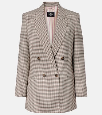 Double-breasted wool-blend blazer | Etro