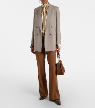 Double-breasted wool-blend blazer | Etro