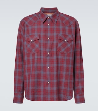 Four Corners checked wool and linen shirt | Visvim