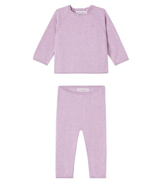 Loana cotton and cashmere sweater and pants set | Bonpoint