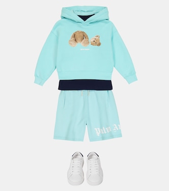 Shorts in cotone con logo | Palm Angels Kids