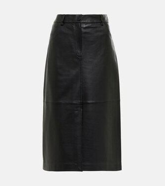 Falda midi de piel | Yves Salomon