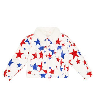 Faux shearling-trim denim jacket | ERL Kids