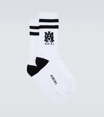 Calzini in cotone a coste con logo | Amiri