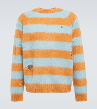 Pull rayé en mohair et laine mélangés | Undercover