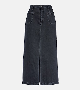 Falda midi Le Bardot en denim | Frame