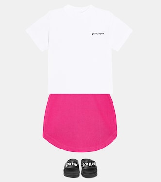 Jupe en coton à logo | Palm Angels Kids