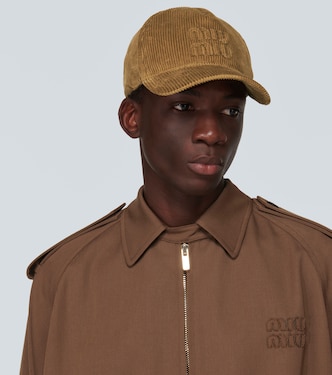 Cappello da baseball in velluto a coste | Miu Miu