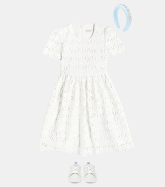 Verziertes Kleid aus Guipure-Spitze | Self-Portrait Kids