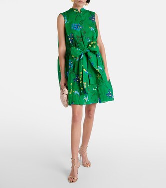Minikleid aus Baumwolle und Leinen | Erdem