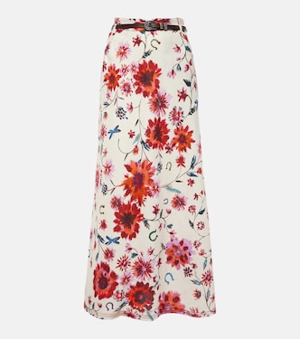 Falda midi Floral Ease de lino | Dorothee Schumacher