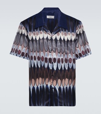Camisa bowling de seda y algodón | Commas