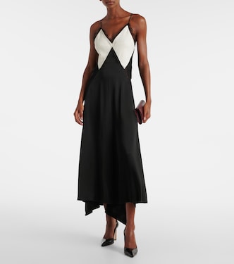 Slipdress aus Satin mit Spitze | Victoria Beckham