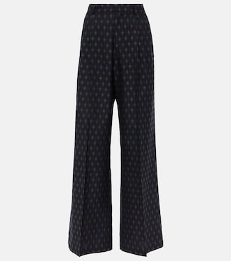 Pantalones anchos de lana y algodón | Etro