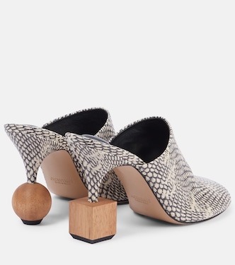 Bisou 90 snake-effect leather mules | Jacquemus