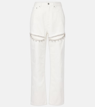 Straight Jeans mit Kristallen | Area