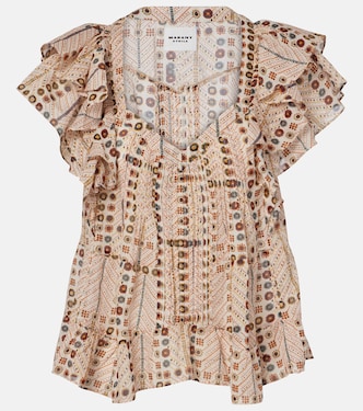 Madrana printed ruffled cotton blouse | Marant Etoile