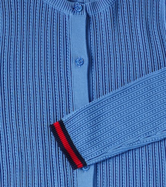 Web Stripe knitted cardigan | Gucci Kids