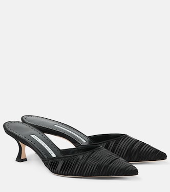 Mules Carolyne 50 aus Satin | Manolo Blahnik