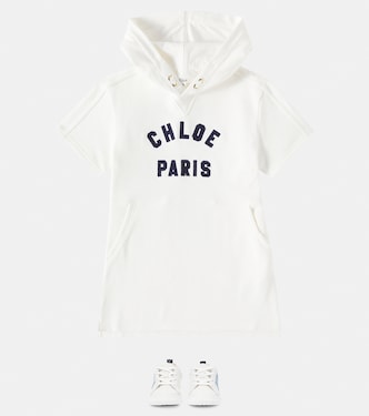 Abito in jersey di cotone con logo | Chloé Kids