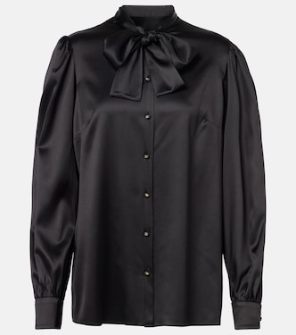 Blusa in raso di misto seta con fiocco | Dolce&Gabbana