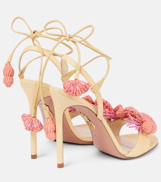 Sandalen Marea 105 aus Raffiabast mit Leder | Aquazzura