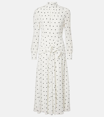 Polka-dot silk midi dress | Alessandra Rich