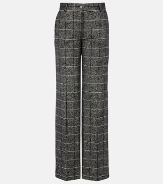 High-rise wool-blend wide-leg pants | Dolce&Gabbana