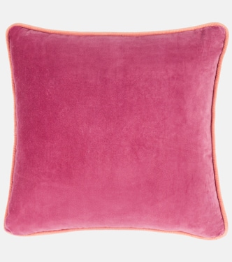 Coussin brodé en velours de soie et coton | Les-Ottomans