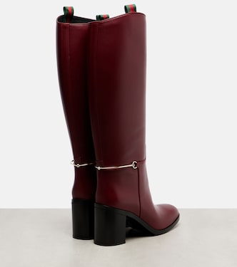 Botas altas de piel con Horsebit | Gucci