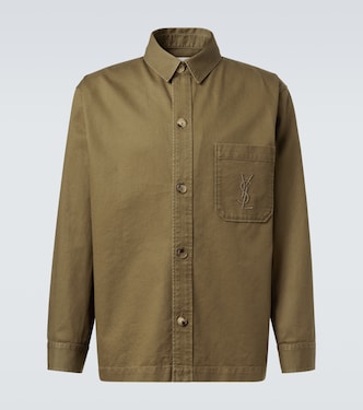 Sobrecamisa Cassandre de algodón y lino | Saint Laurent