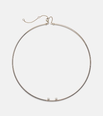 9kt gold choker with diamonds | Yvonne Léon