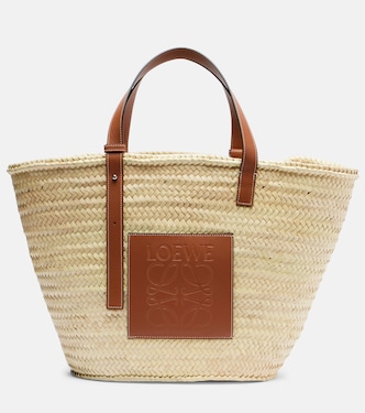 Leather-trimmed basket bag | Loewe