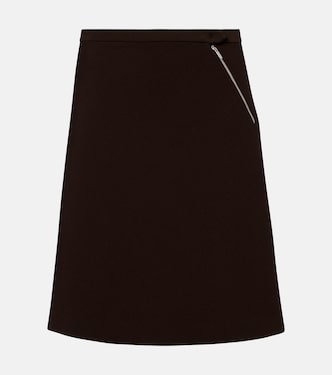 Gonna midi con logo | Miu Miu